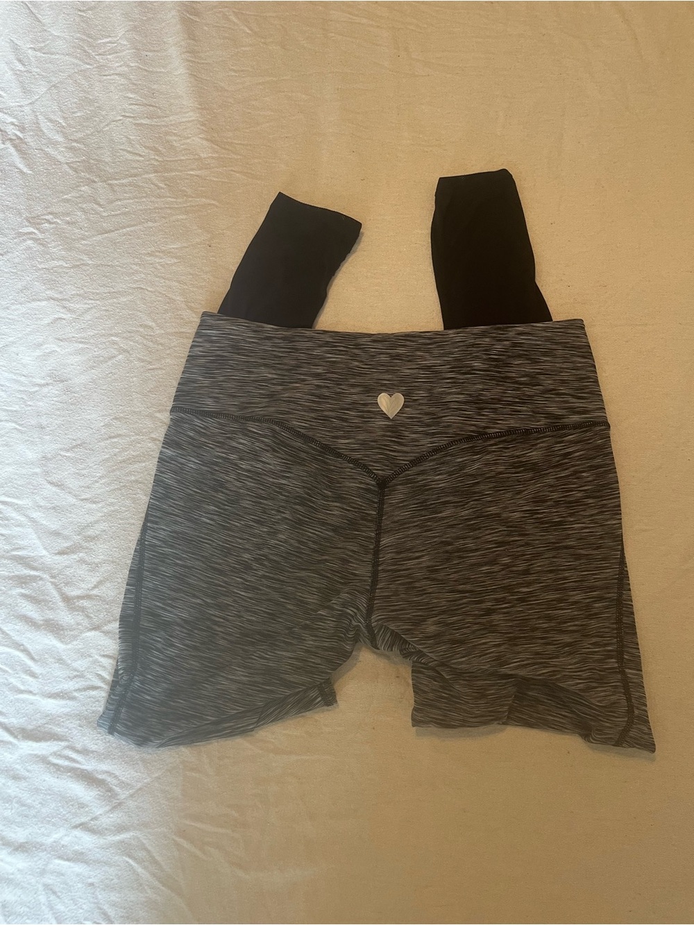 Women’s Heart-Accent High Athletic Wear in Gray